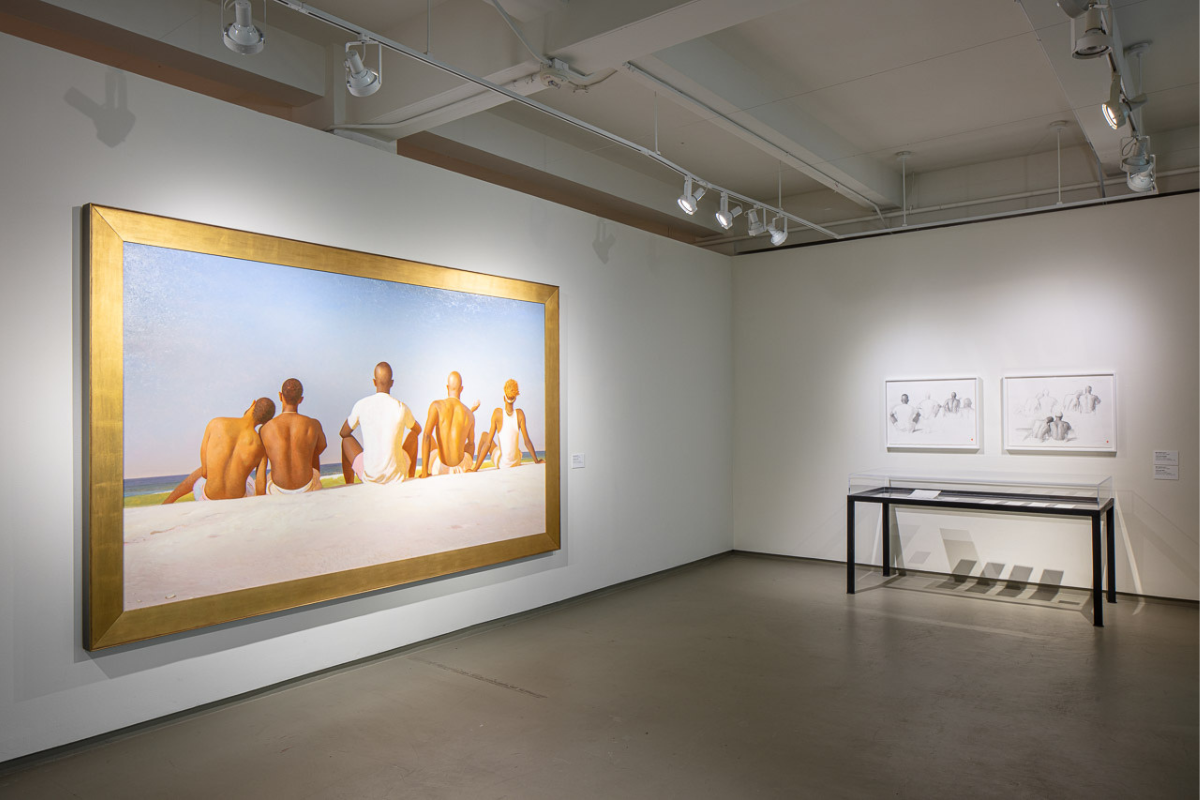installation image of the exhibition Bo Bartlett: Earthly Matters