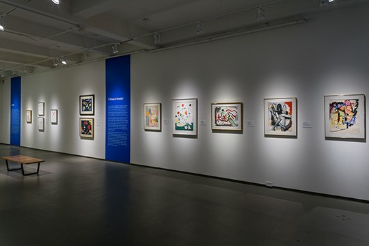 exhibit wall from Hans Hofmann exhibition