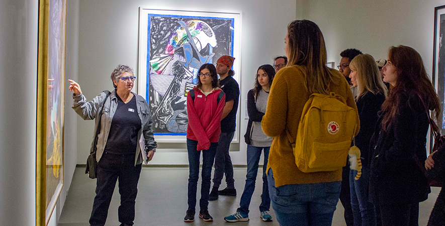a guided class tour of the gallery