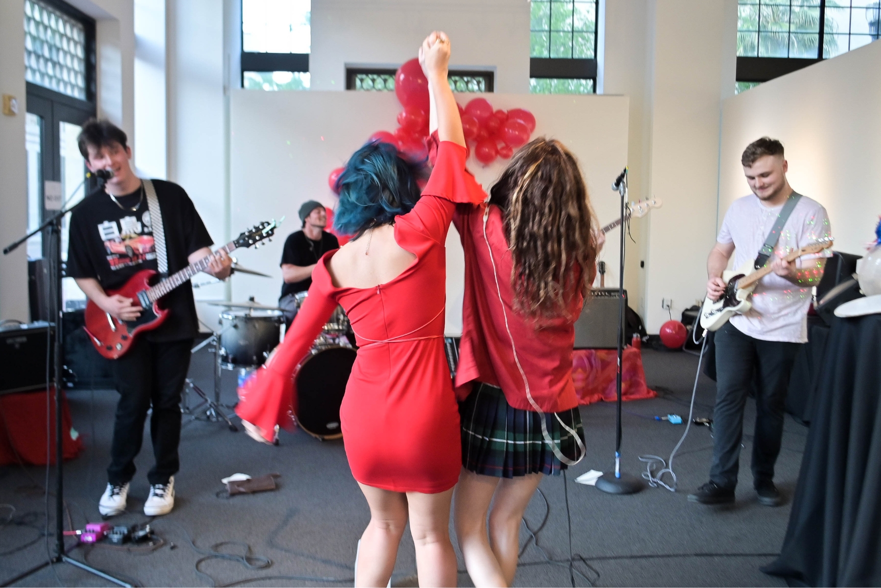 Teens dancing at an event
