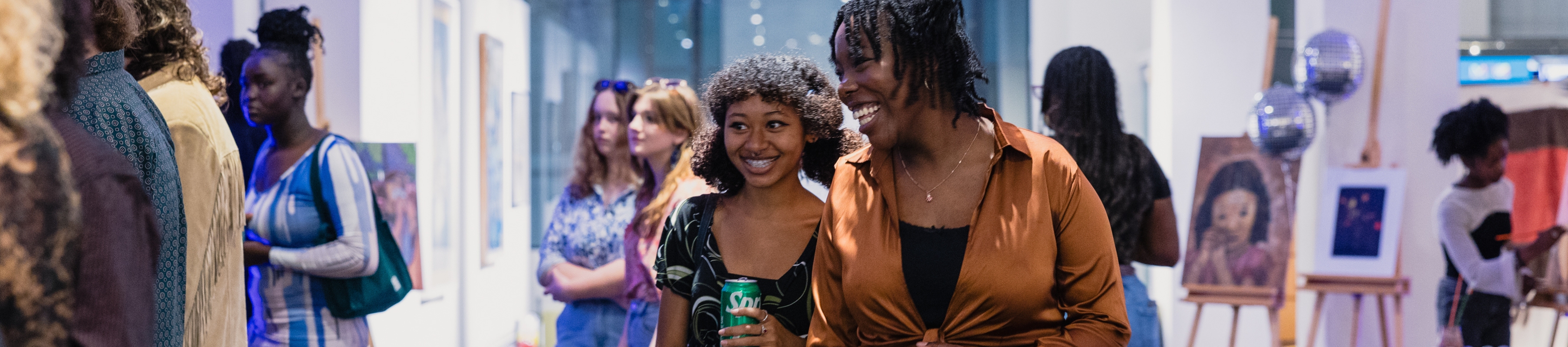 Teens enjoying themselves at an event at MOCA