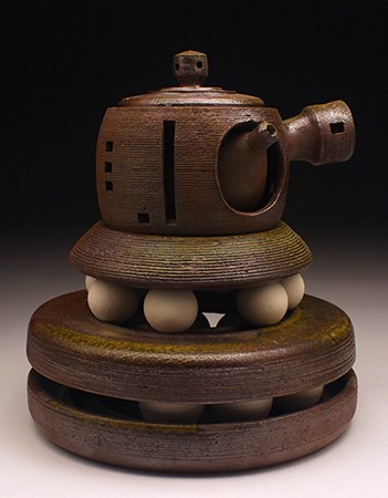 Tea Reliquary with Bearing Stand by Mark Lester