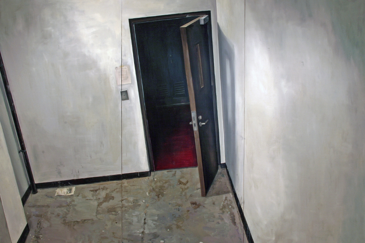 Painting by Amer Kobaslija titled Door View II