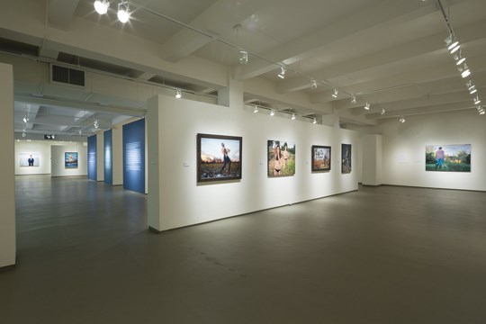 a wide view of the Get Real exhibition floor