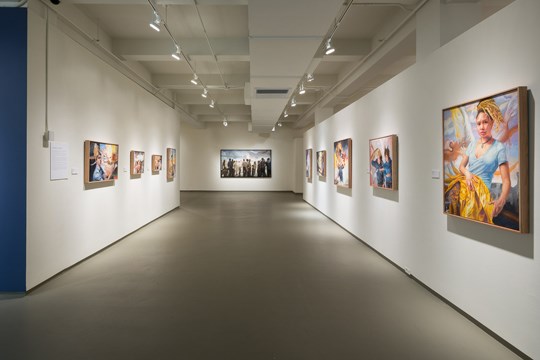 ten pieces of artwork on display for the Get Real exhibit