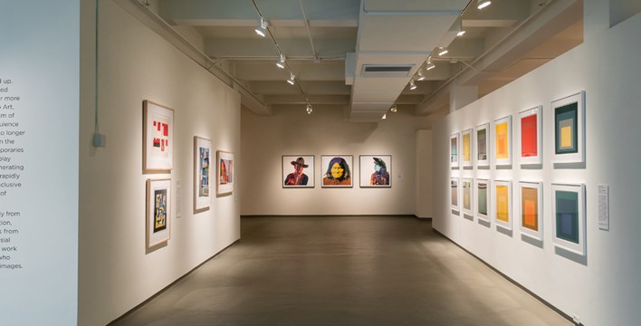 a view of the gallery during the In Living Color exhibit