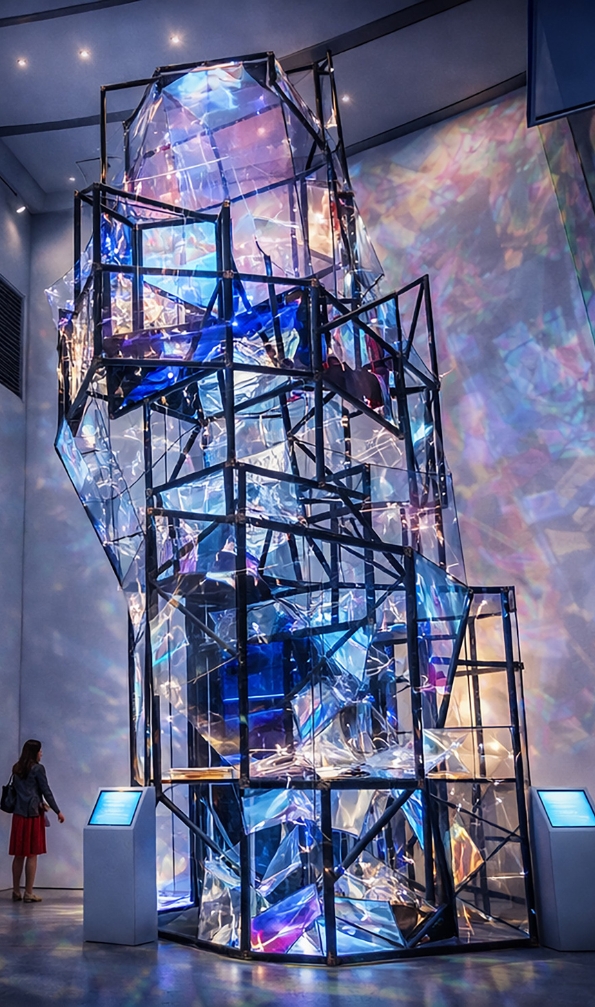 Rendering of Ryan Rasmussen’s ‘Glitch: Architecture Undone’ in MOCA’s Project Atrium click for more information about this exhibition