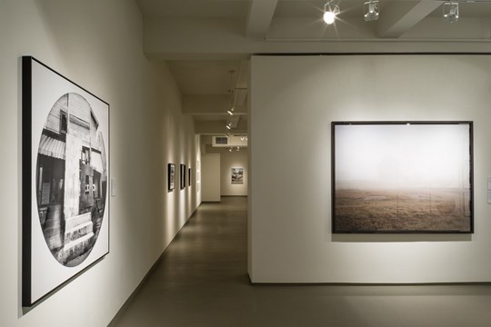 a close view of two artworks from the Southern Exposure exhibition