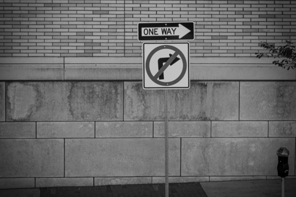 photo of a street sign in downtown Jacksonville 