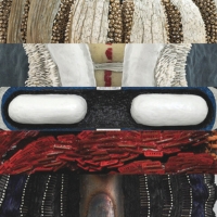 collaged images featuring close of artwork by Whitney Oldenburg