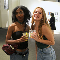 two women in the art gallery