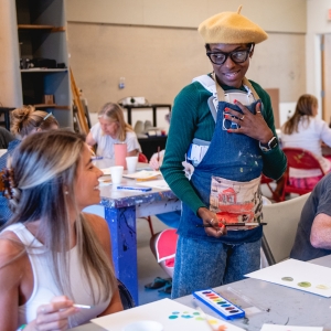 Teresa Cook teaching a watercolor class