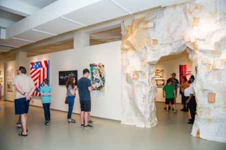 guests enjoying the exhibition Jax Contemporary