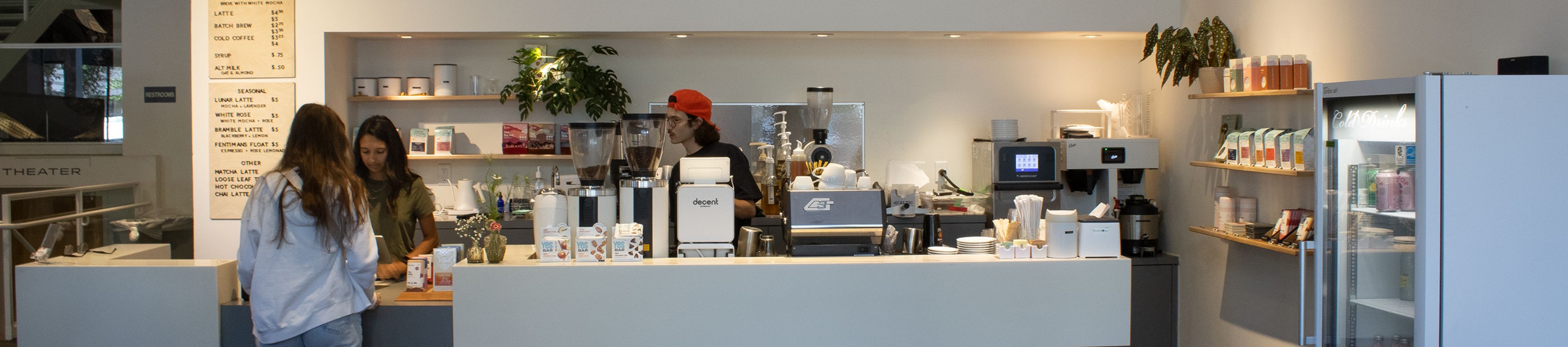 the Setlan Coffee counter inside the lobby of MOCA Jacksonville