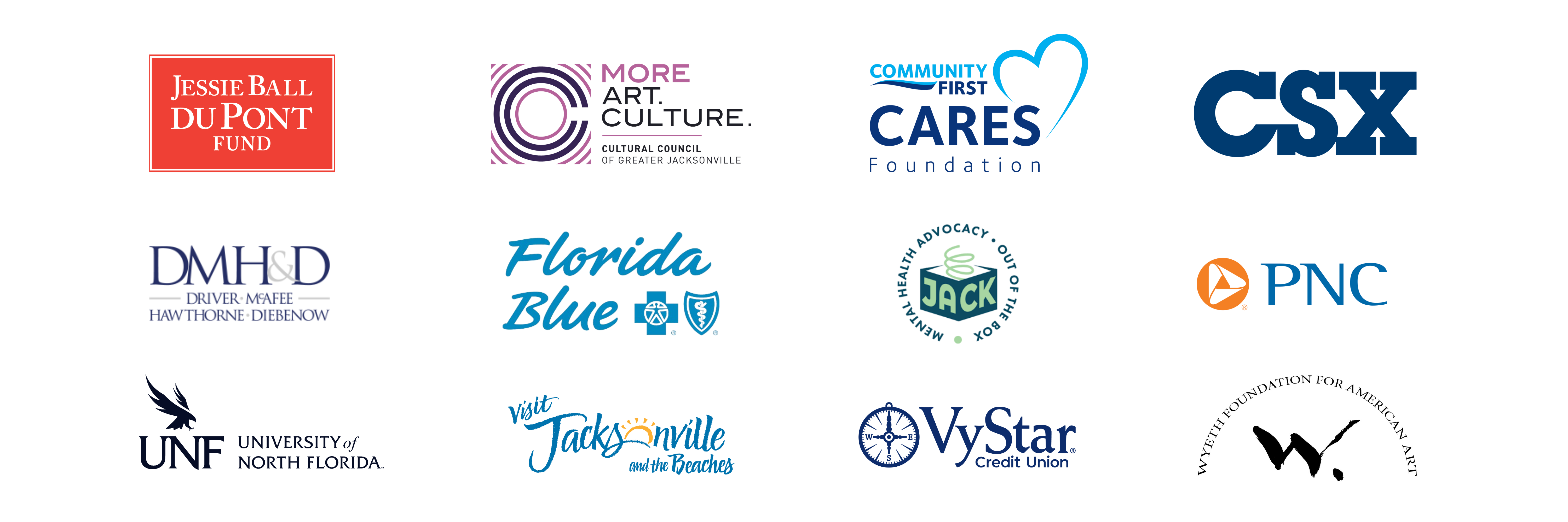 logos for MOCA's sponsors