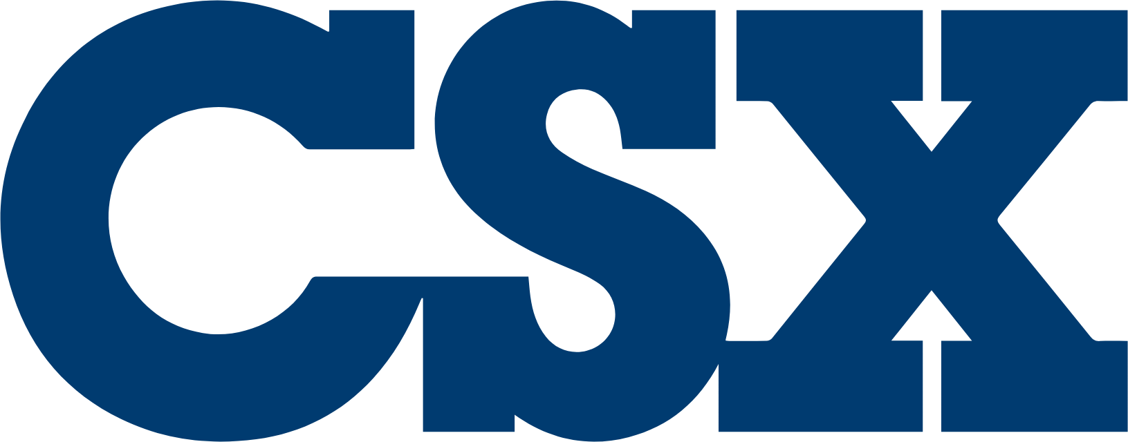large blue CSX letters