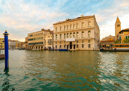 Exterior of Palazzo Grassi on canal